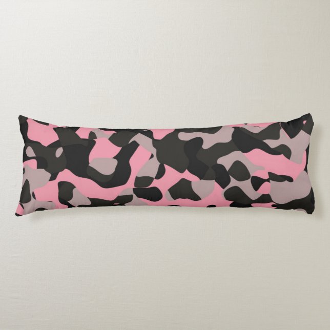 Pink and Black Camo  Body Cushion (Front)