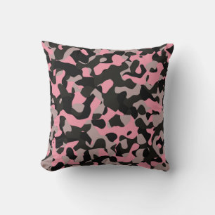Pink and Black Camo Cushion