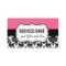 Pink and Black Card with Damask