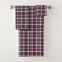 Pink and black check