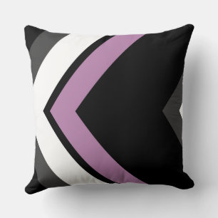 Pink and Black Chevron Pattern Cushion