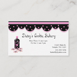 Pink and Black Cookie Jar Business Card
