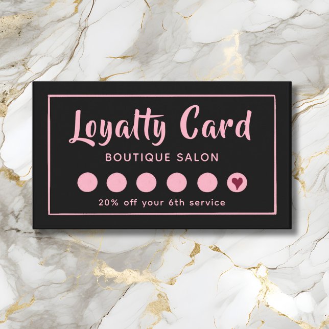 Pink and Black Customer Loyalty Card (Creator Uploaded)