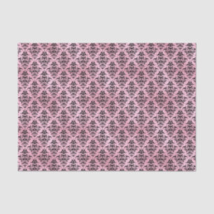 Pink and Black Damask Tissue Paper