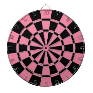 Pink And Black Dartboard