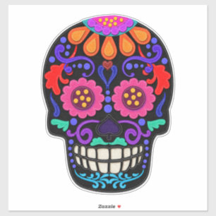Pink and Black   Day of the Dead Sugar Skull Large