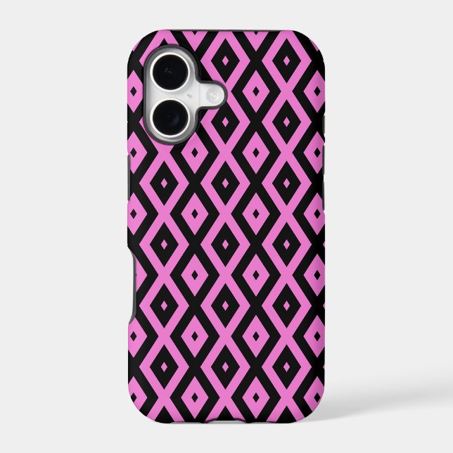 Pink and black diamond pattern (Back)