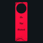 Pink and Black Do not disturb sign<br><div class="desc">Celebrate your honeymoon with this romantic pink do not disturb doorhanger.  Featuring a hot pink background,  "Do Not Disturb" is written in contrasting black font.  Purchase yours today!</div>