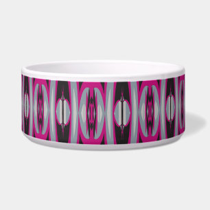 Pink and black dog bowl - Deco Pink