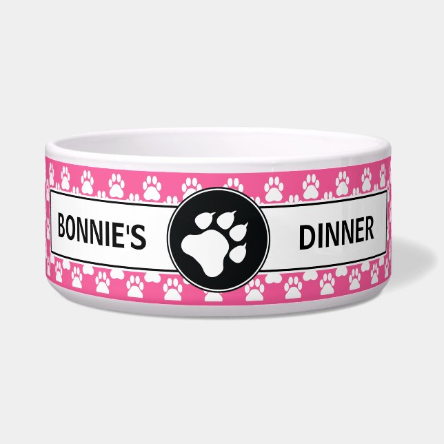 Pink And Black Dog Paws With Custom Text (Front)