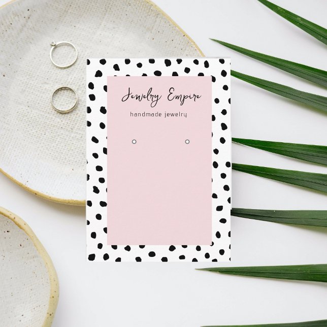 Pink and Black Earning Holder Business Card (Creator Uploaded)
