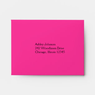 Pink and Black Envelope for RSVP Card