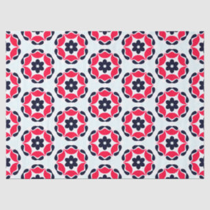 Pink and Black Floral Pattern Tissue Paper