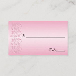 Pink and Black Floral Placecards