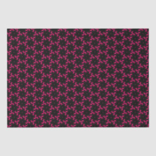 Pink and Black Flower Cluster Tissue Paper
