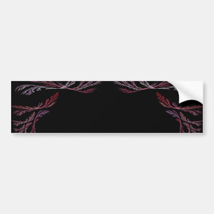 Pink and Black Fractal Border Bumper Sticker