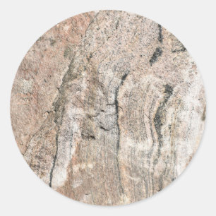 Pink and Black Geode Sediment Classic Round Sticker