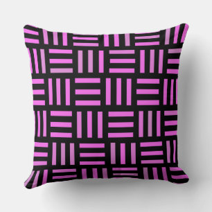 pink and black Geometric Cushion