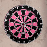 Pink and black ladies dartboard<br><div class="desc">Pink and black ladies dartboard. Add a name optional</div>