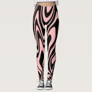 Pink and Black Leggings