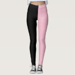 Pink and Black Leggings<br><div class="desc">Make a statement with these black and pink leggings. For fitness,  yoga,  dancing,  gym,  running,  fun and life!</div>