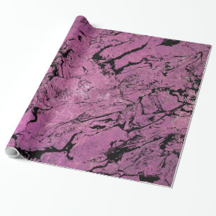 pink and black marble abstract design wrapping paper