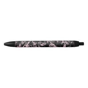 Pink and Black Marble Ink Pen