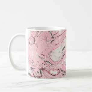 Pink and black marble texture. Modern abstract bac Coffee Mug