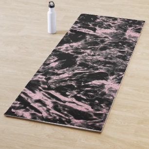Pink and Black Marble Yoga Mat