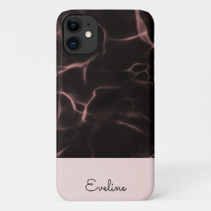 Pink and Black Marbled Theme iPhone 11 Case