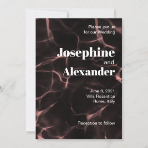 Pink and black Marbled Theme Invitation