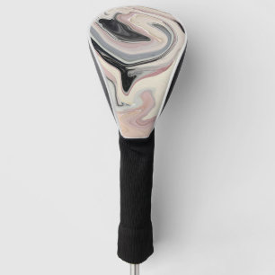 Pink and Black Marbleised Golf Head Cover