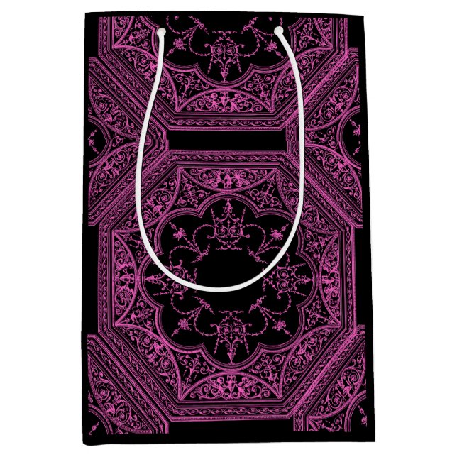 Pink and Black Medium Gift Bag (Front)