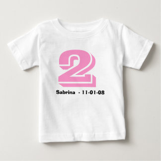 Pink and Black Name and Age T-shirt