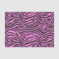Pink and Black Neon Zebra Print Decoupage 