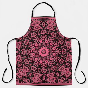 Pink and black ornament shawl patchwork shawl apron
