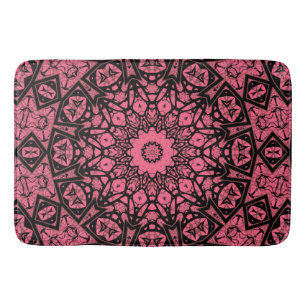 Pink and black ornament shawl patchwork shawl bath mat