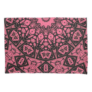 Pink and black ornament shawl patchwork shawl pillowcase
