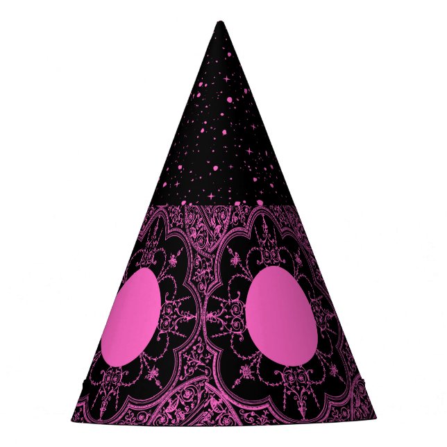 Pink and Black party hats (Front)