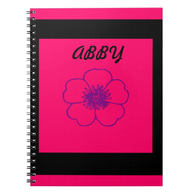 pink and black photo notebook. notebook (Front)