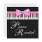 Pink and Black Piano Keys Recital Invitation