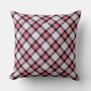 Pink and black Plaid   Cushion