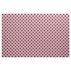 Pink and Black Polka Dot Fabric
