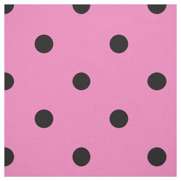 Black And Pink Polka Dot Fabric Small Polka Dots Fabric Au 4212