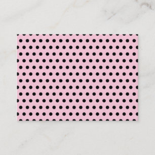 Pink and Black Polka Dot Pattern. Spotty. Business Card
