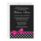 Pink and Black Polka Dots Bow Bat Mitzvah