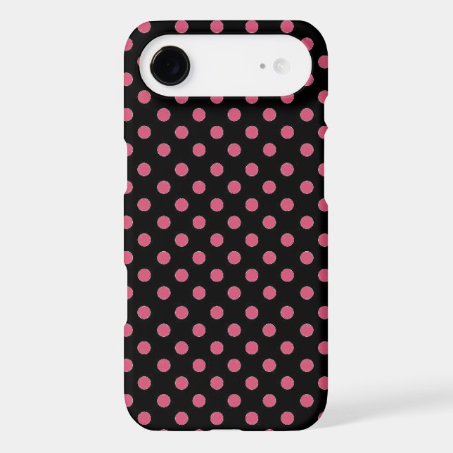 pink and black polka-dots Case-Mate iPhone case (Back)