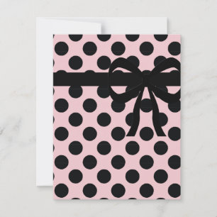 Pink and Black- Polka Dots Invitation