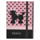 Pink and Black Polka Dots & Poodle iPad Air Case