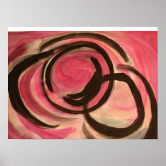 Pink And Black Rings Poster